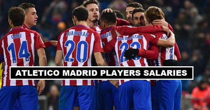 Atletico Madrid Players Weekly Wages 2017