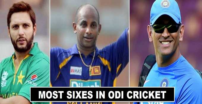 Players with Most Sixes in ODI Cricket