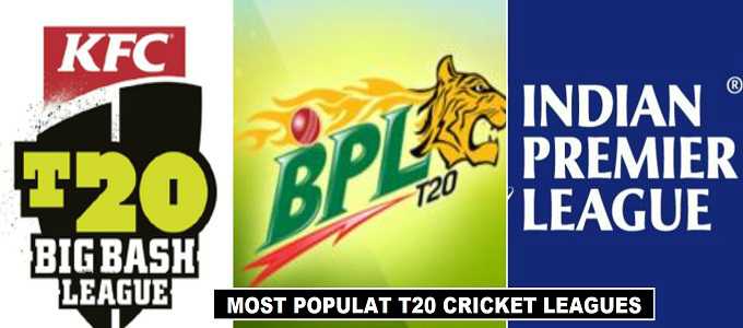 Most Popular T20 Cricket Leagues in 2018