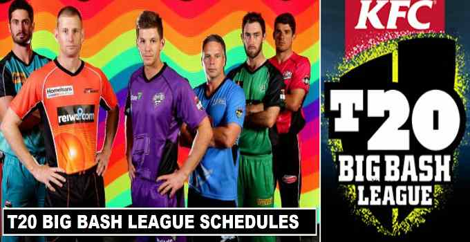 T20 Big Bash League 2017-18 Schedules
