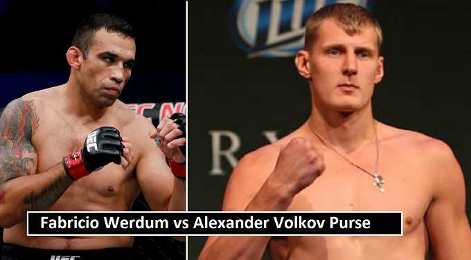 Werdum vs Volkov Purse Payout 2018